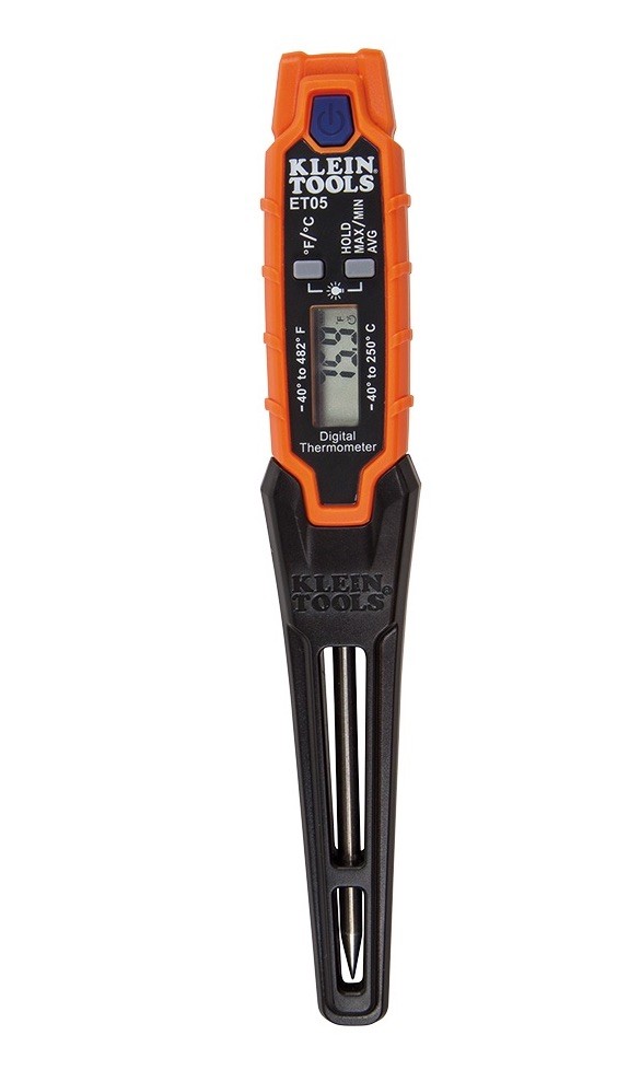 Klein Tools ET05 Digital Pocket Thermometer Temperature Probe