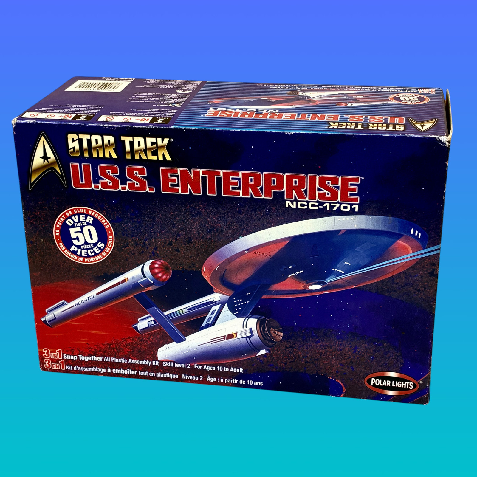 Star Trek USS Enterprise NCC-1701 3-in-1 SNAP Together Model Kit Polar Lights