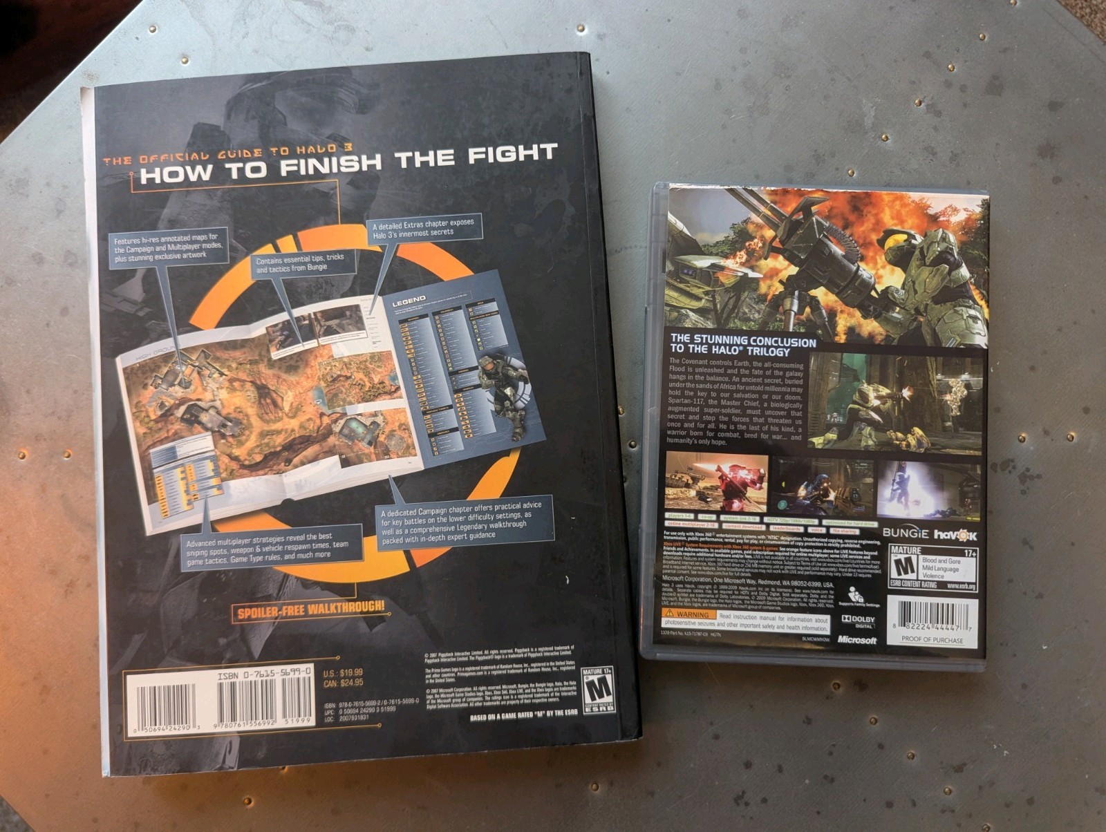 Halo 3 Xbox 360 Complete Game And Official Strategy Guide Bundle. No Poster.