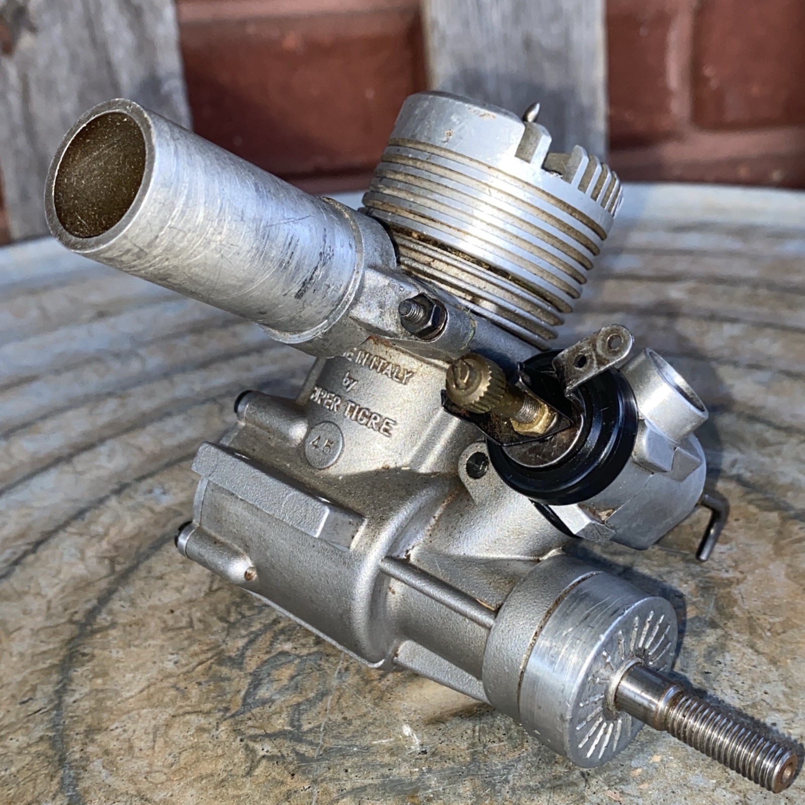 Super Tigre S 45 R/C Airplane Engine Motor Made In Italy Vintage Muffler