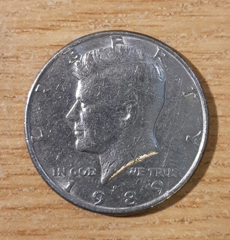 1989-P JOHN F KENNEDY HALF DOLLAR FIFTY CENTS PHILADELPHIA AMERICA USA MM2