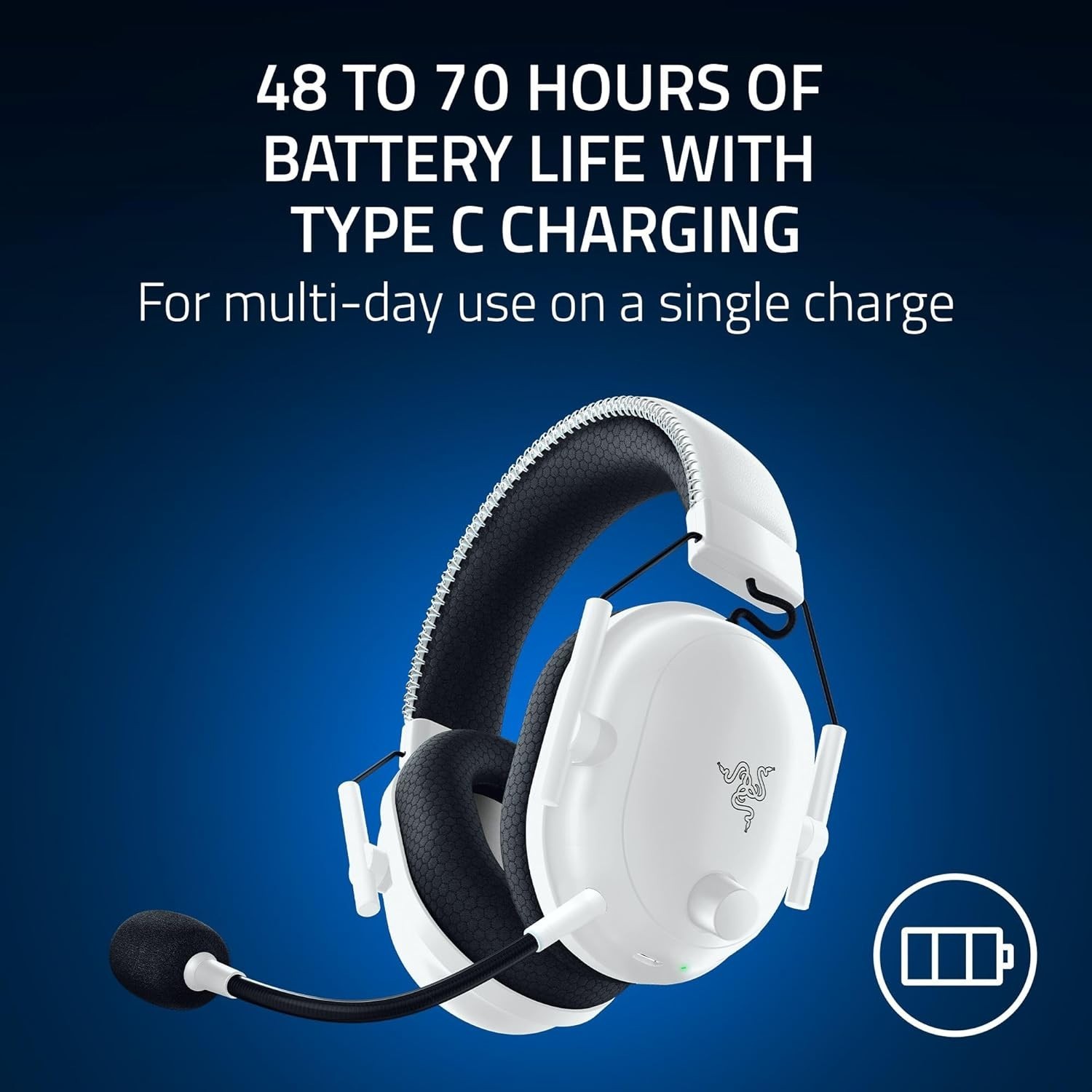 Razer - BlackShark V2 Pro Wireless Gaming Headset for PS5 - White