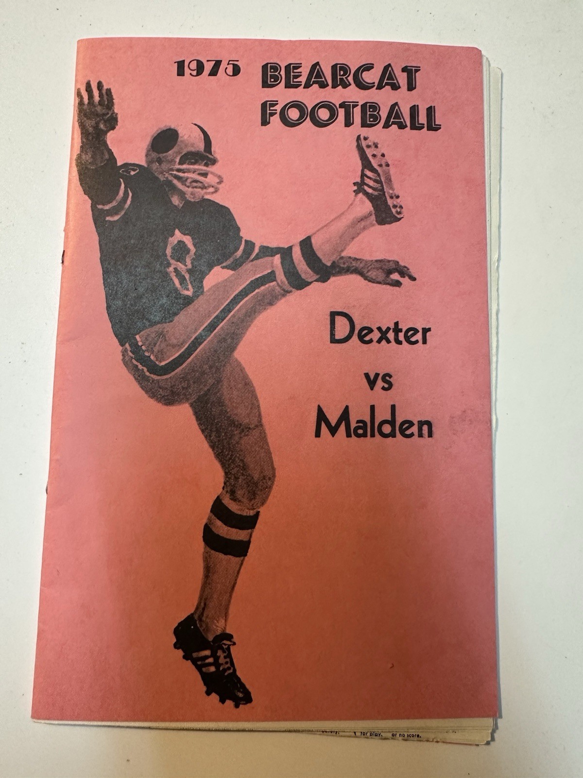 Vintage 1975 Dexter MO Bearcats Football4 program vs Malden (12F)