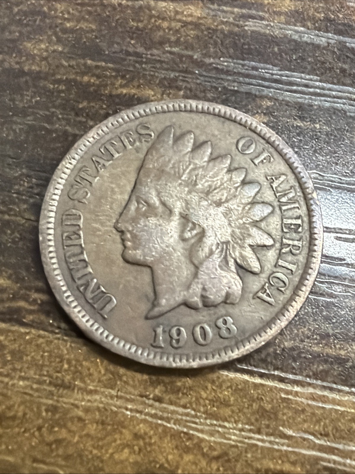 1908 1C Indian Penny Cent  BN Actual Coin Solid Pricing Very Fine