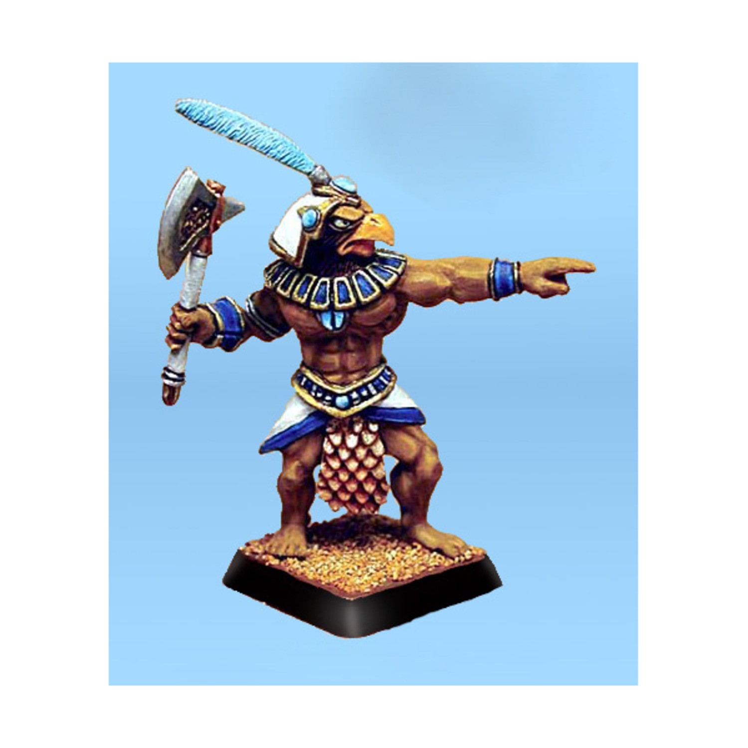 Crocodile War Gods of Aegyptus Heru Harbinger w/Battle-Axe Pack New