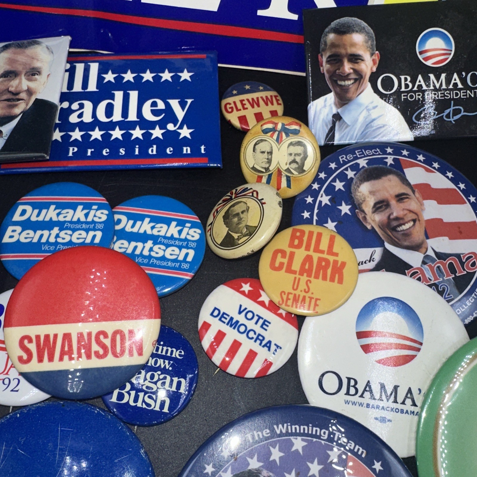 Political Collectibles Buttons Stickers Collection Lot 80’s To 10’s