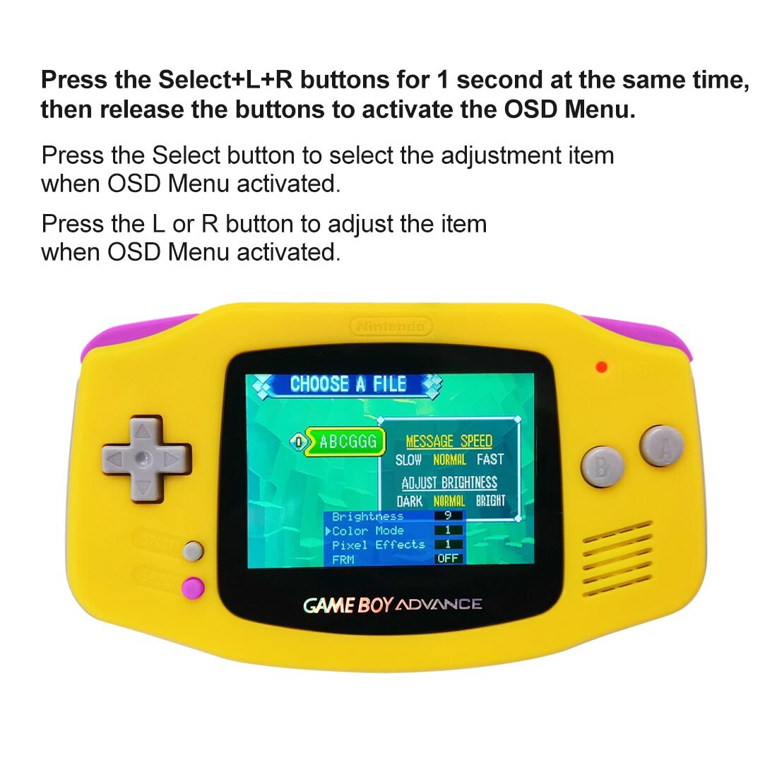 Drop in GBA IPS V5 LCD Laminated Screen Kit W/Battery Shell For Gameboy Adavance