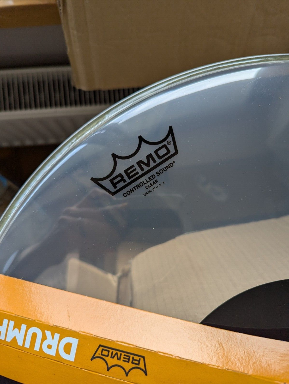 Remo drum head 18" Controlled Sound Clear Batter Black Dot Top Clear