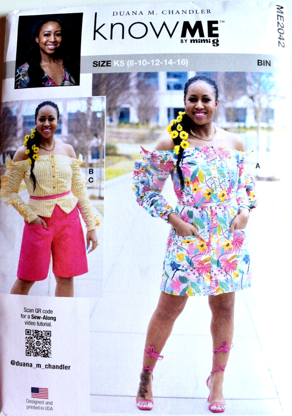 MCCALLS PATTERN  ME2042  DRESS TOP  SHORTS   MISSES SIZES  8 10 12 14 16  UNCUT