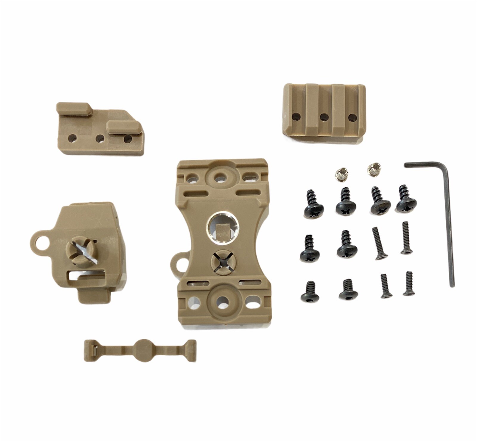 Coyote Brown Tactical Knuckle Helmet Mount Adaptor For Surefire Contour