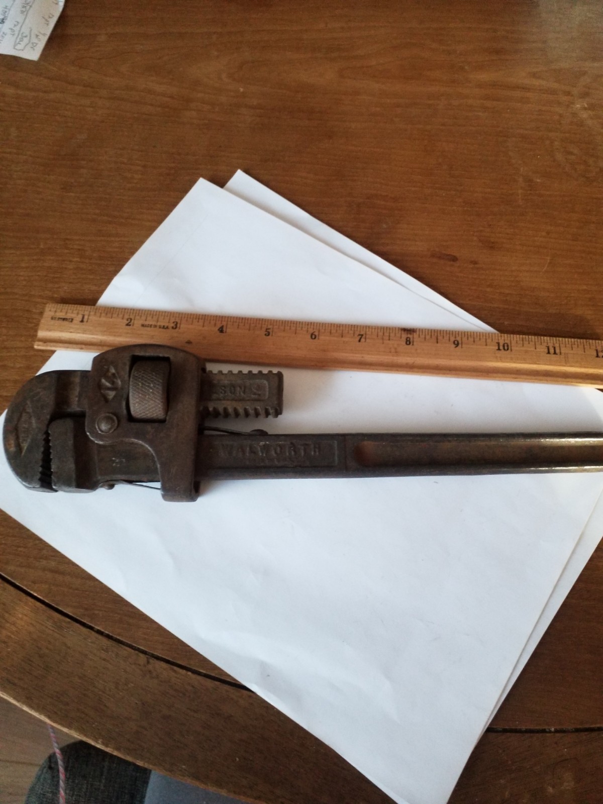 Vtg WALWORTH MFG CO. q 2"  #14 Pipe Wrench  Genuine Stillson