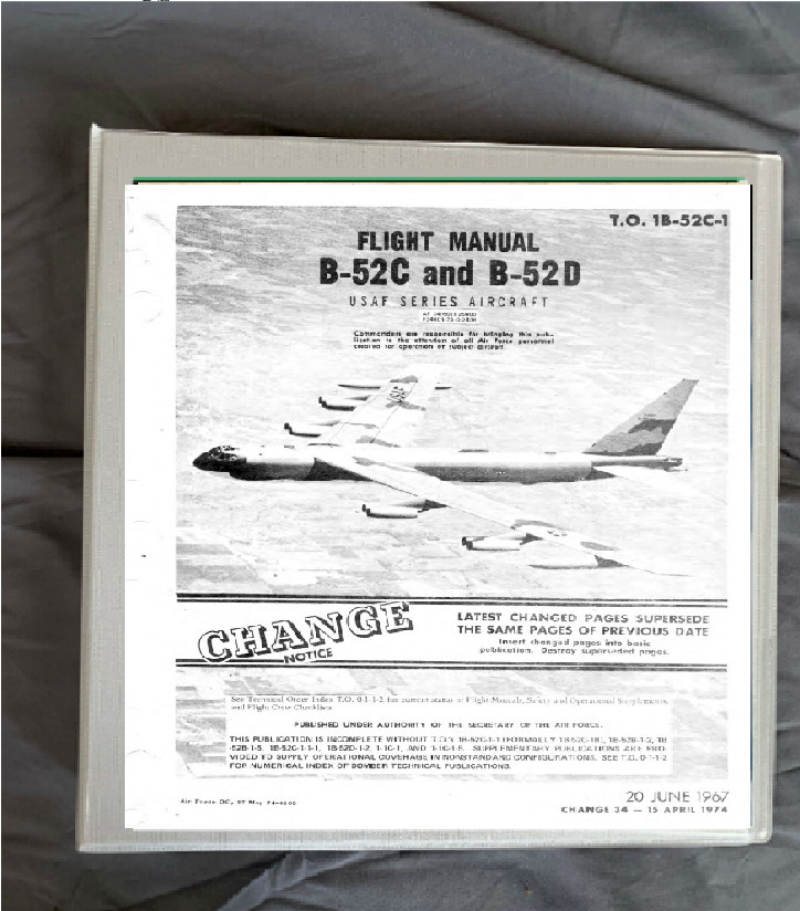 B-52 c d B-52 Flight Manual  Operations manual flight manual in binder FREE SHIP
