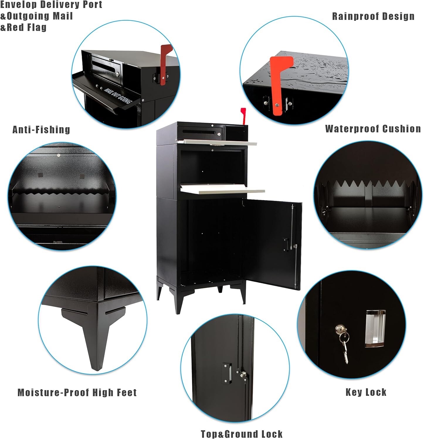 Pochar Large Package Delivery Boxes for Outside, Extra Large Mailbox for Parcel