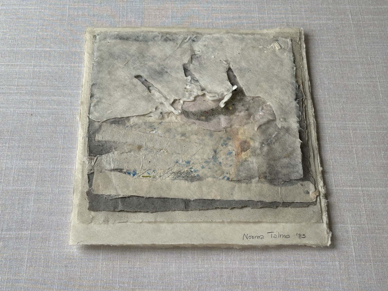 Vintage Fabric Sculpture By Norma Talma 1985. Dimensions, 13”x12”