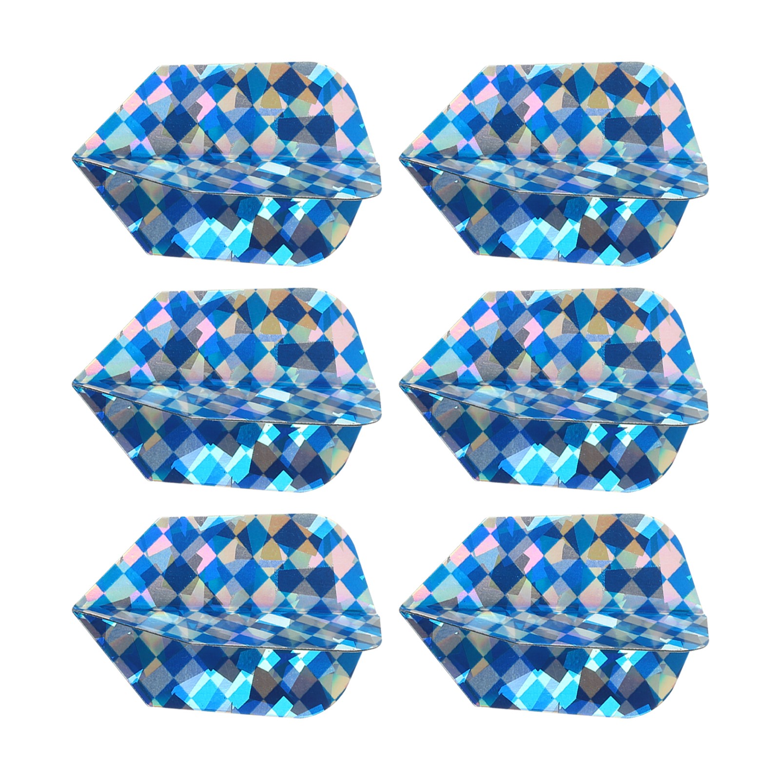 6Pcs Dart Shaft Rings,PET Unique Design Dart Accessory(Pale Blue Silver Tone)