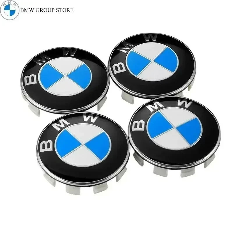 Set of 4PCS Emblem Fit For BMW 68mm Wheel Center Hub Caps Logo Badge Rim Hubcaps