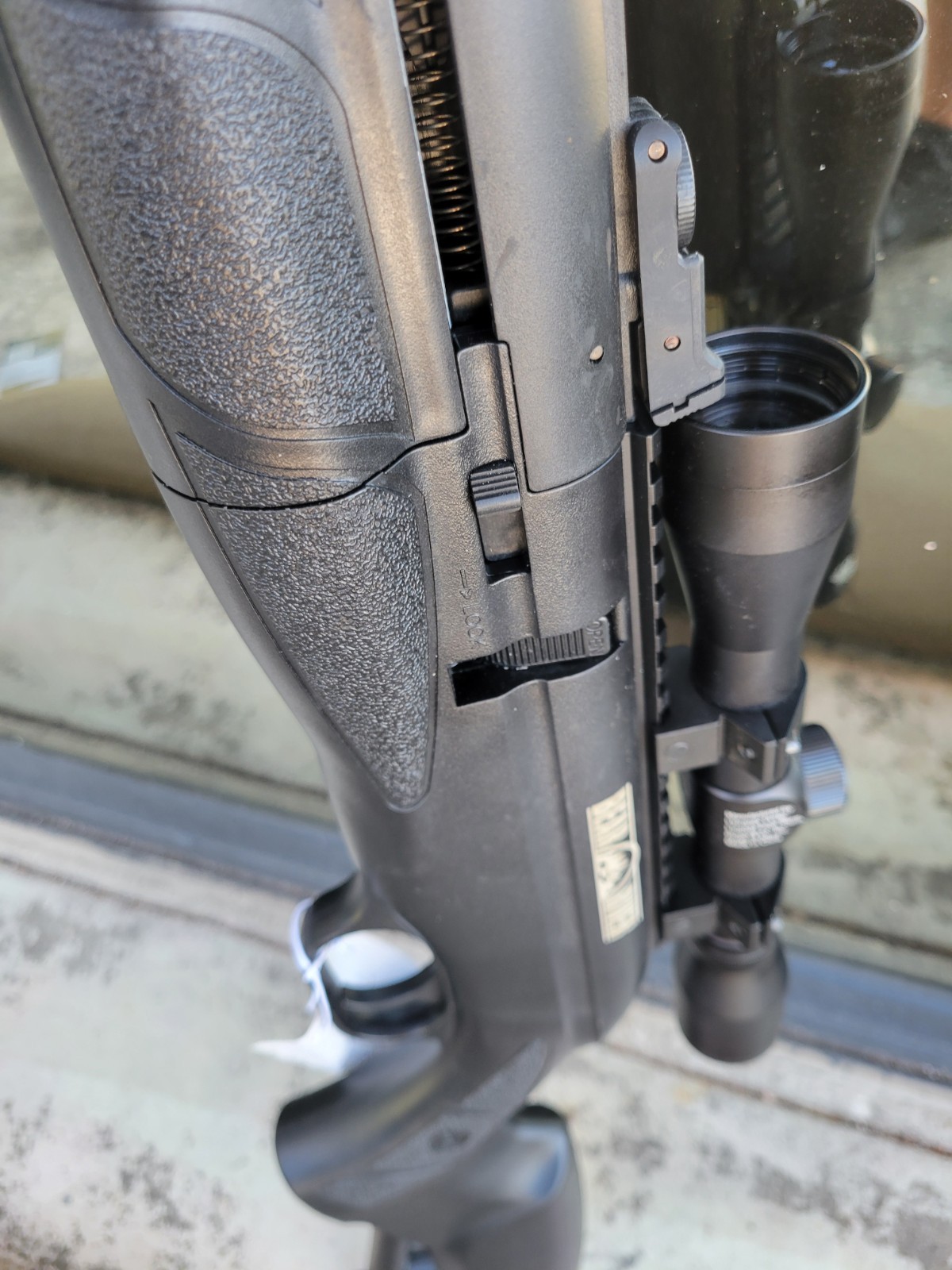 Bear River Black Ops .177 Break Barrel Air Rifle Scope Case Adjustable Stock