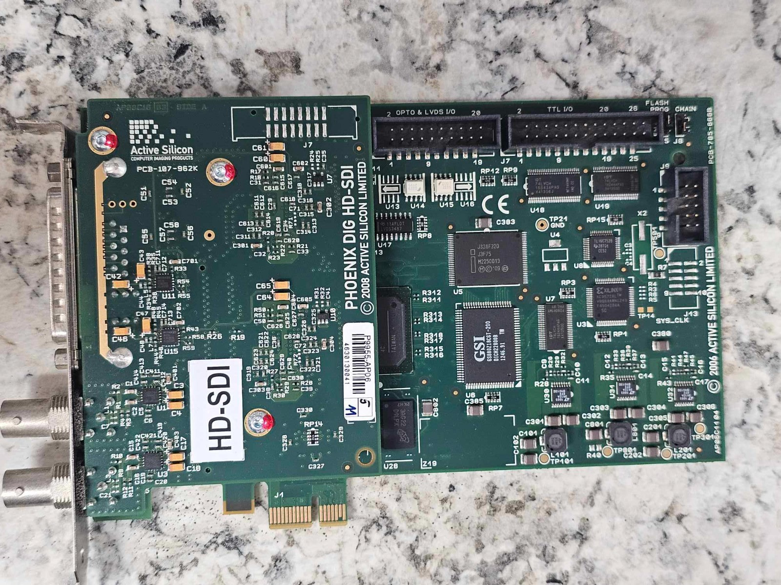 Active Silicon AS-PHX-D20HDSDI-PE1 Frame Grabber Dual Input SDI HD-SDI PCI-E