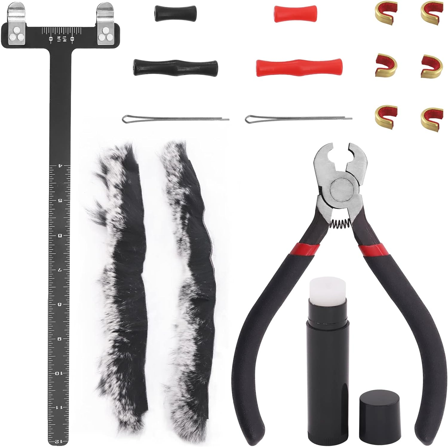 17Pcs Archery Bow String Tools Kit, Archery Nocking Buckle Plier, Bowstring Nock