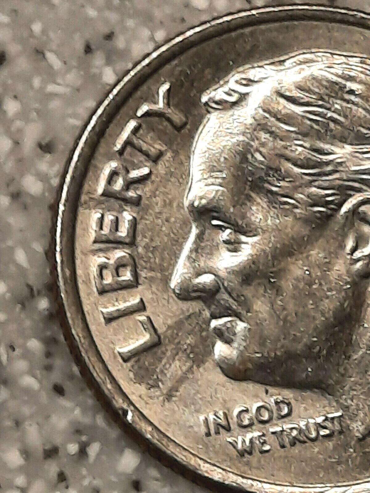 2004 P Roosevelt Dime Die Clash Observe/ Reverse