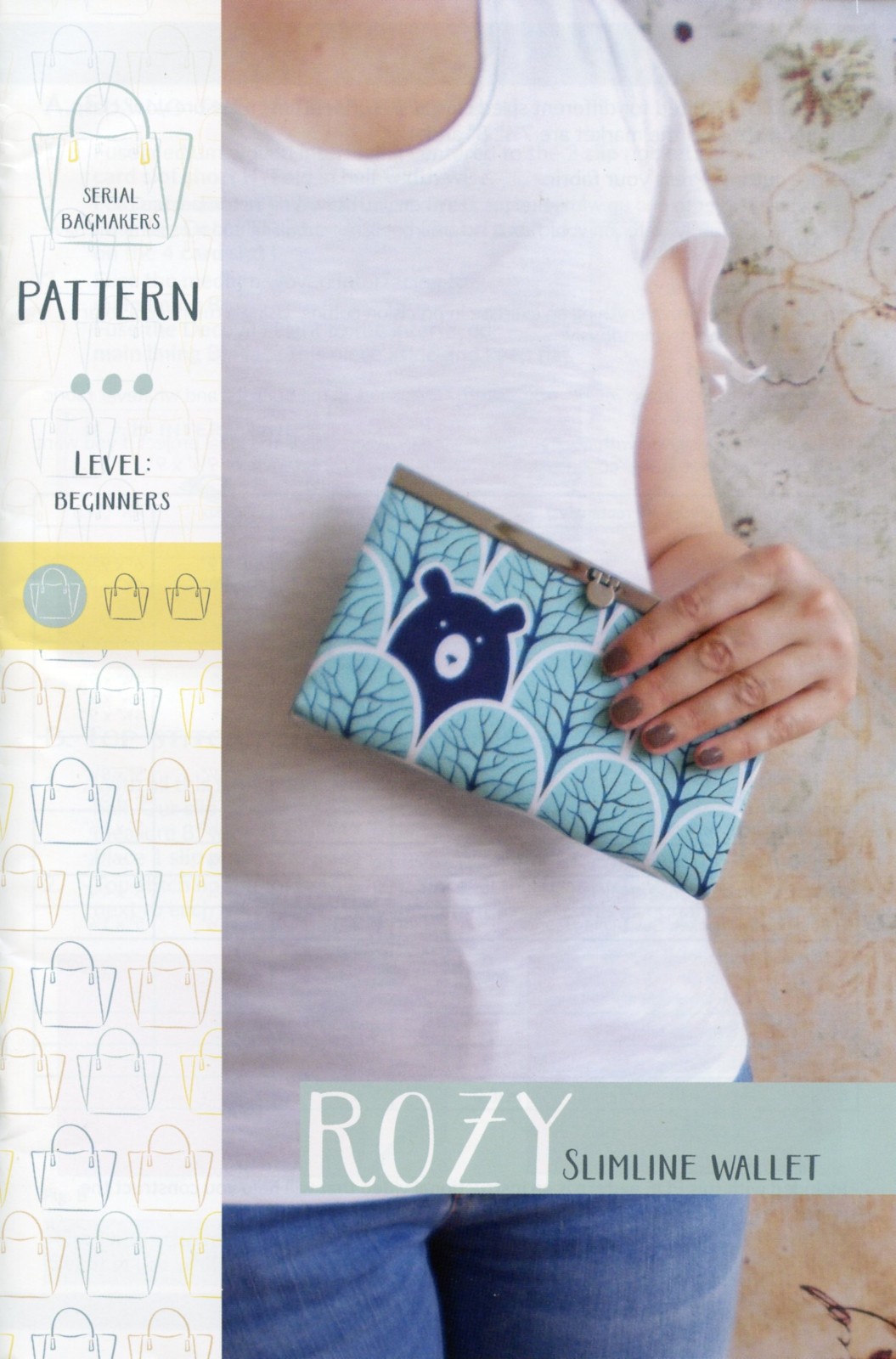 Rozy Slimline Wallet Sewing Pattern Serial Bagmakers 3 Sizes Included