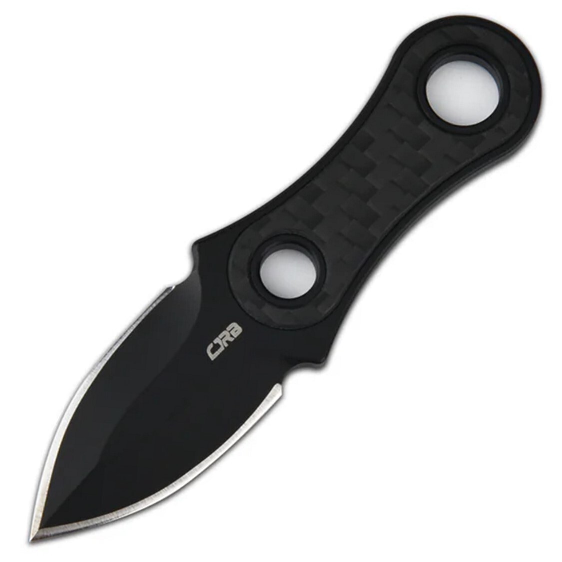 CJRB Knap Blackout Carbon Fiber AR-RPM9 Fixed Blade Knife w/ Sheath 1940BCF