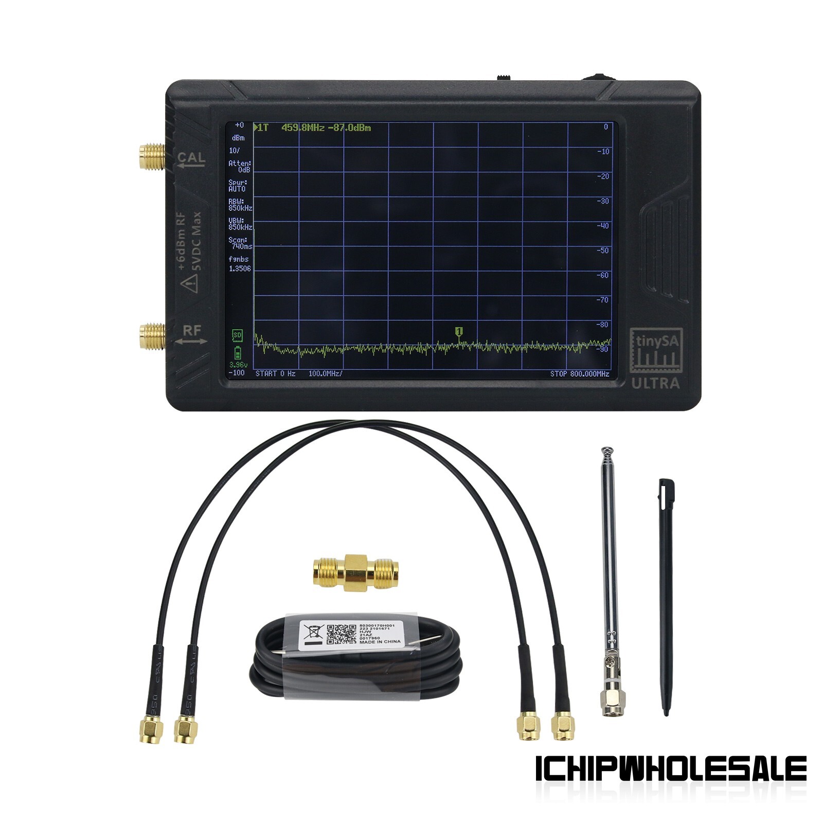 tinySA ULTRA 100k-5.3GHz Handheld tiny Spectrum Analyzer + 4" TFT LCD +Battery