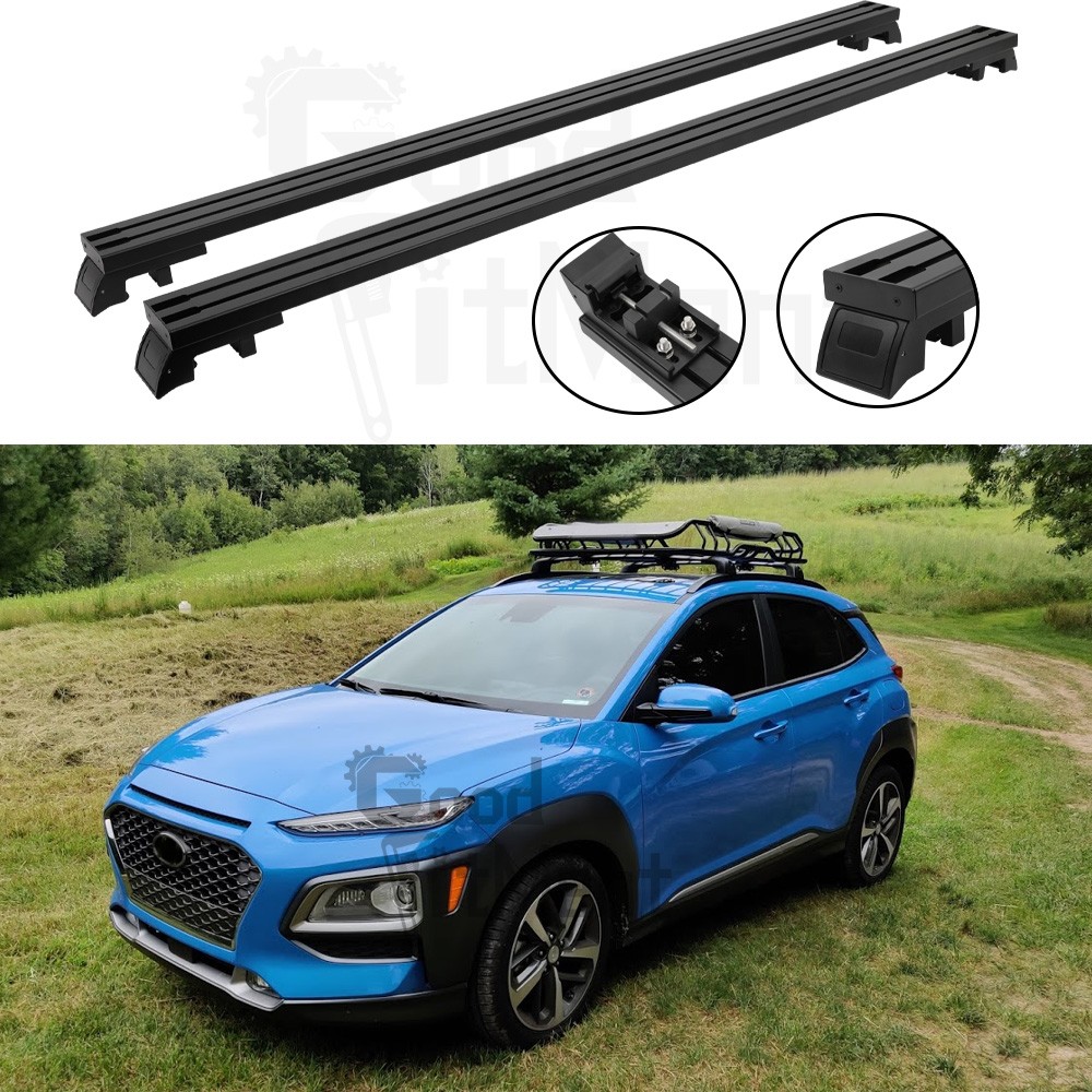 Cross Bar Fits Hyundai Kona 18-26 53" Aluminum Roof Top Luggage Cargo Roof Rack