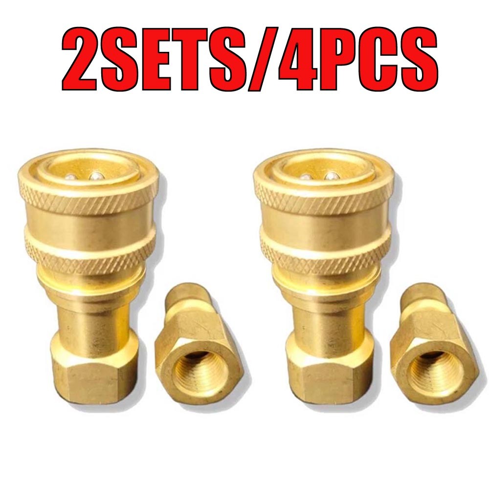 2 Sets Carpet Cleaning 1/4" Brass Quick Disconnect for Wand Hose