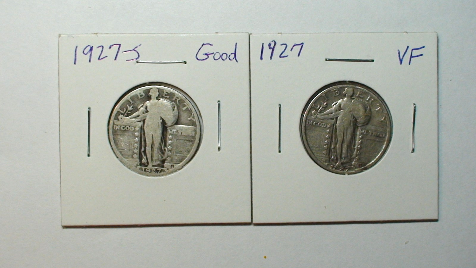 1927 P & S STANDING LIBERTY QUARTERS GOOD TO VERY FINE BETTER SILVER  25C Coins!