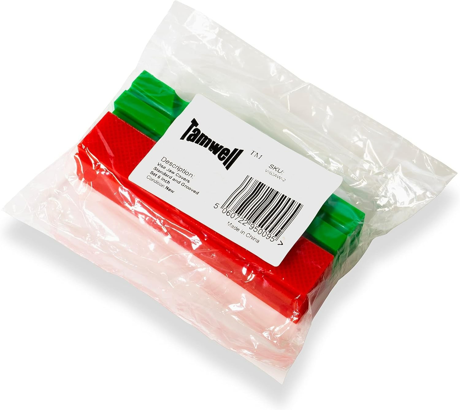 2 Pack Vise Jaw Covers 6.1" Non-Marring Pads Standard & Grooved Sets