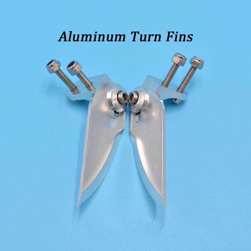 2Pcs CNC Aluminum alloy turn fins 55mm x 21mm for small electric rc boat 209