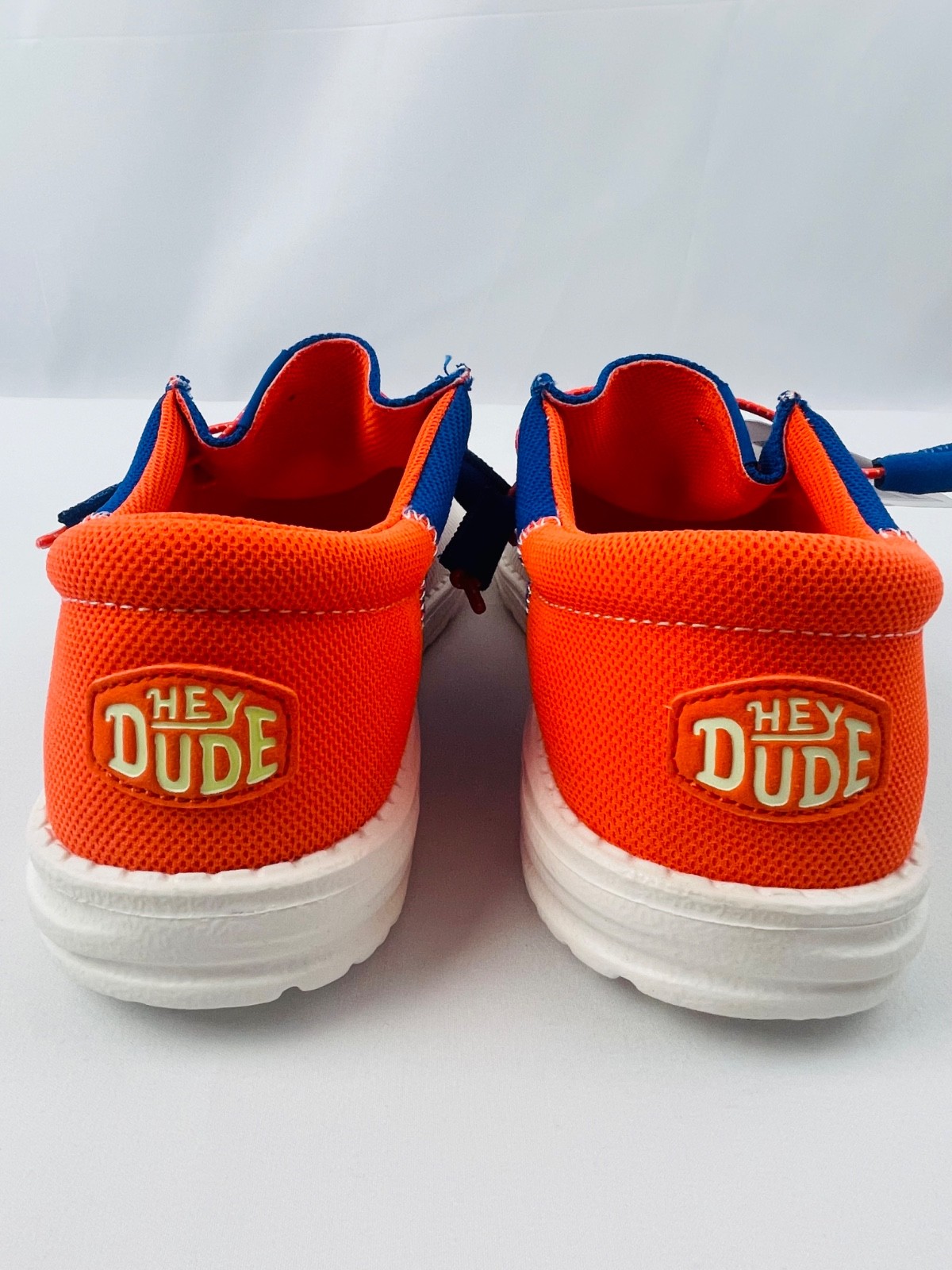 NEW Men’s Hey Dude UF Univ Florida GATORS blue orange 7 8 11 12 13 Wally shoe$75