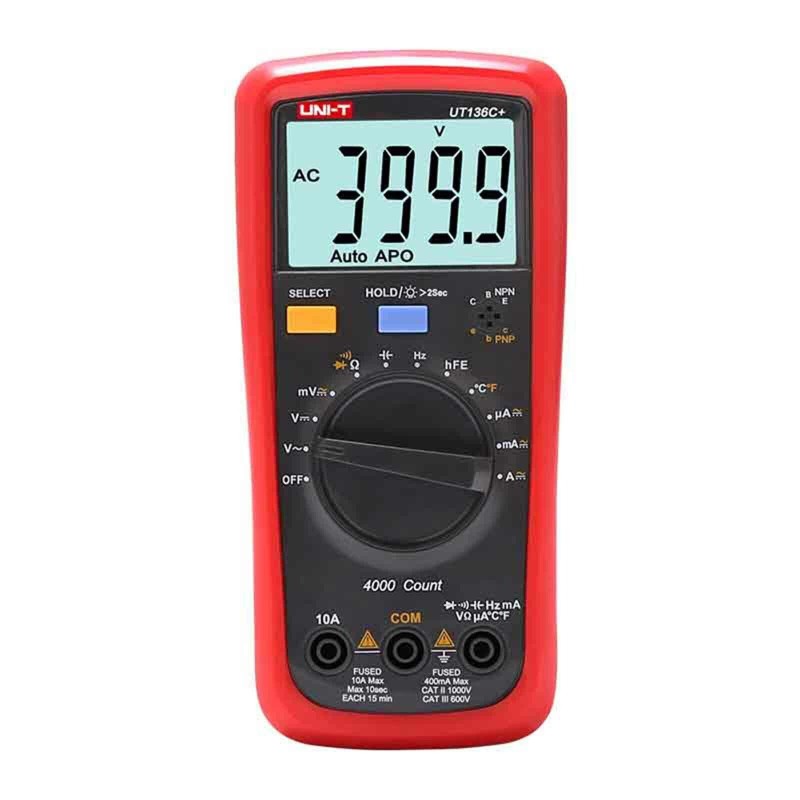 UNI-T UT136C+ Digital Multimeter AC DC Voltmeter Ammeter Tester