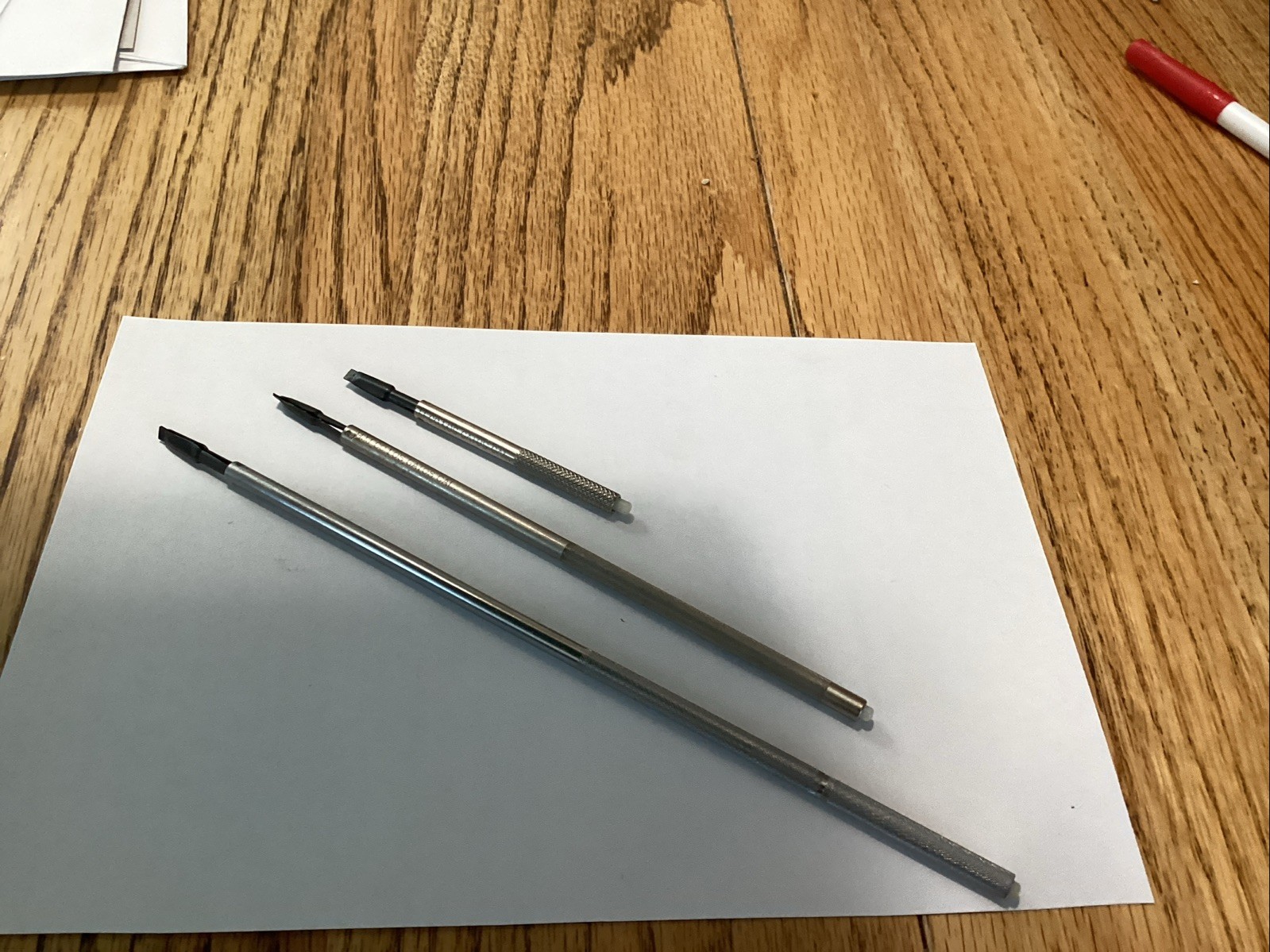 Vintage HJJ Co. Screw Holding Screwdrivers, #4-8”, #4-6” & #4-3”