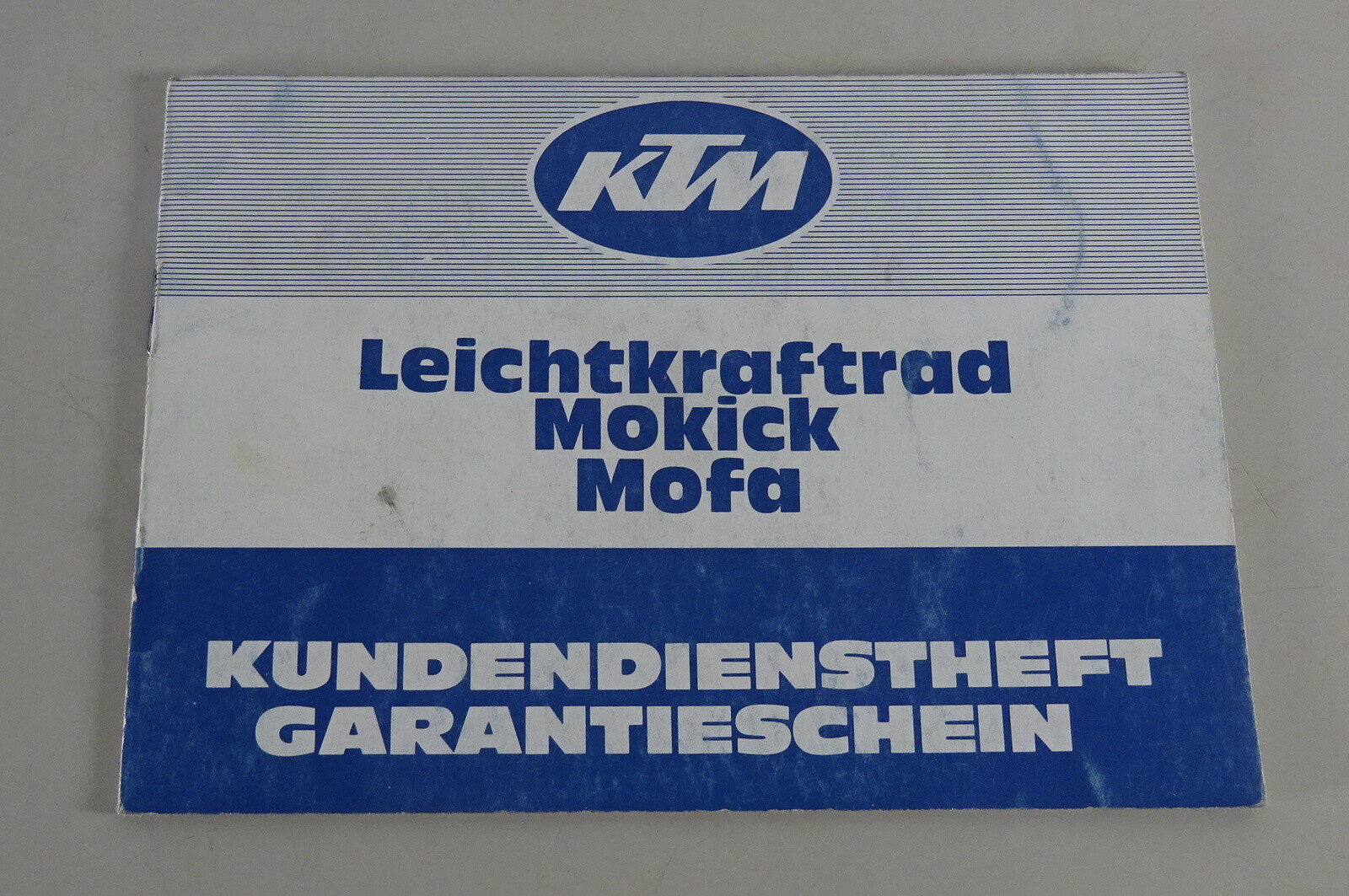 Service Book / Check Book KTM Moped / Moped - Blank Without Entries