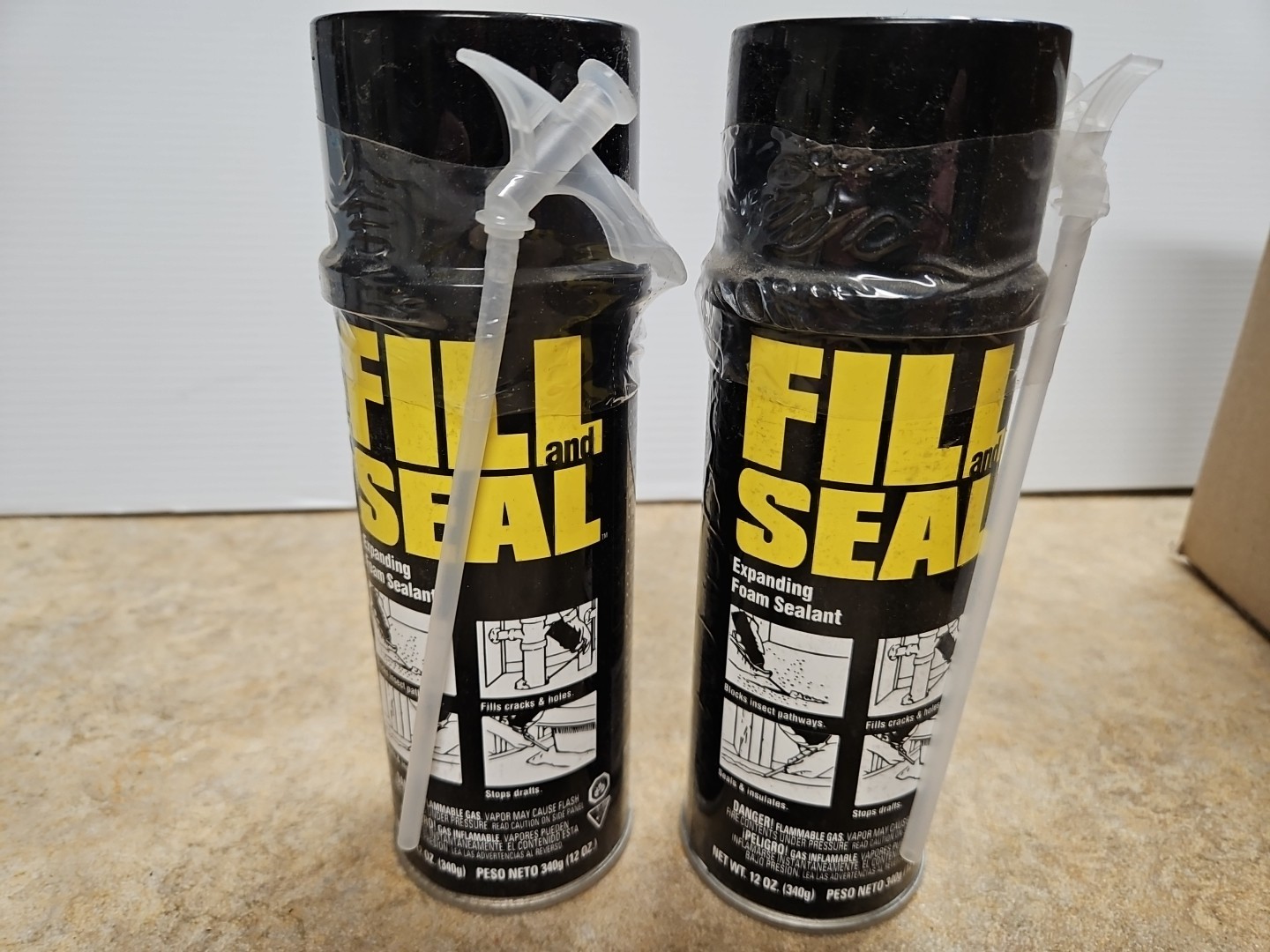 2 Cans Dow Fill and Seal Expanding Foam Sealant Insulation 12oz New