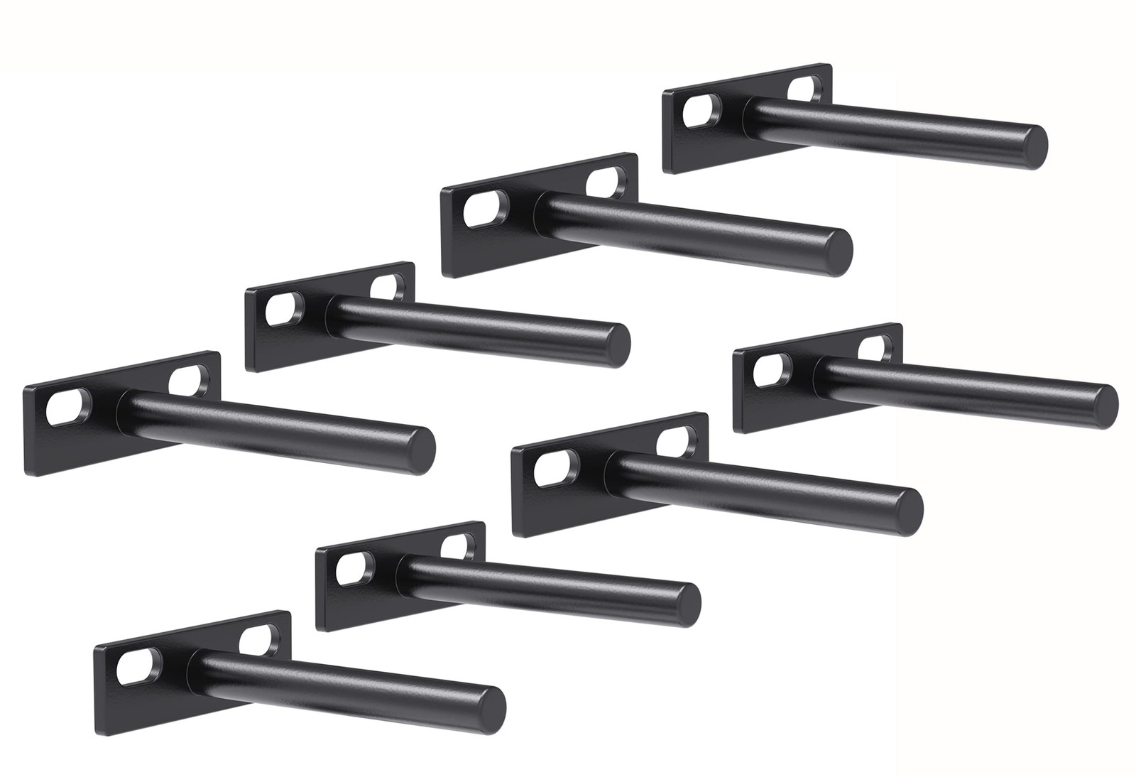 8 PCS Solid Steel Blind Hidden Floating Wood Shelf Support Brackets 4 Inch