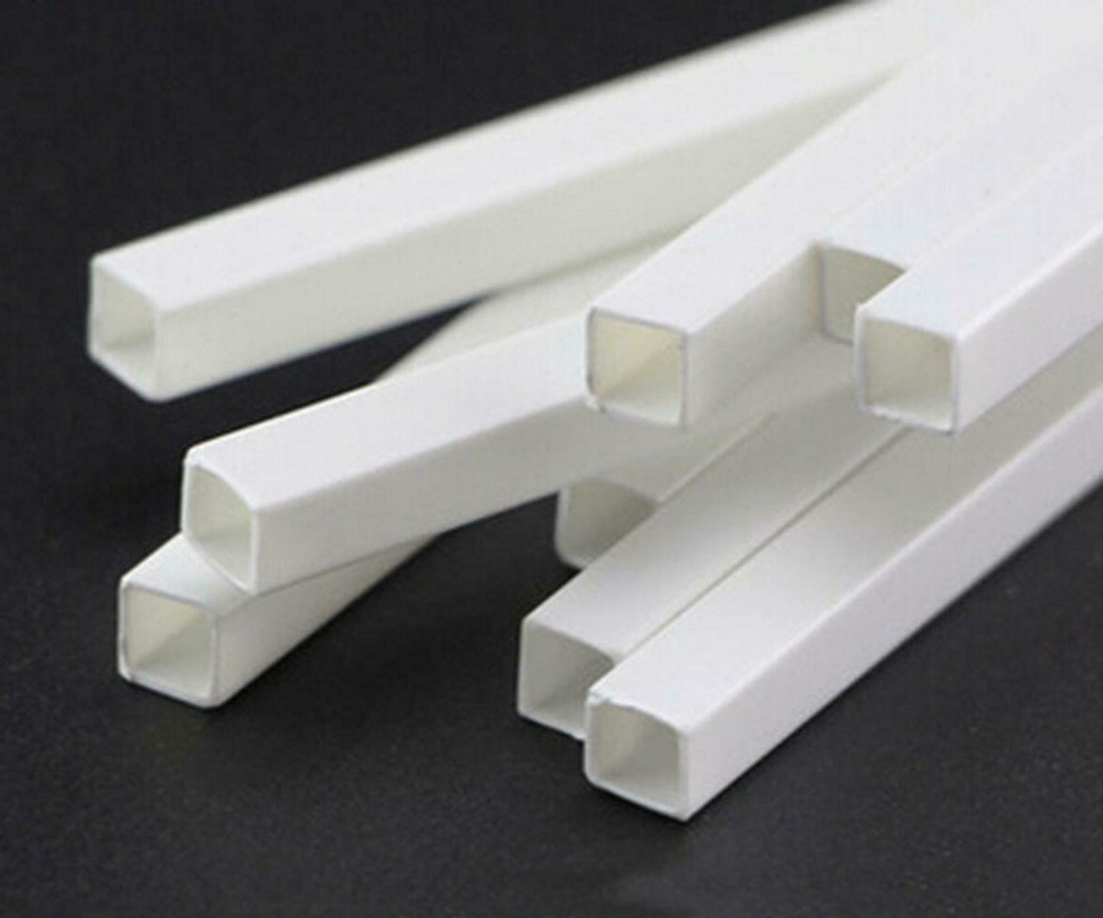 10pcs ABS Styrene Plastic Rectangular Square Tube Model Layout 10 x 10 x 250mm