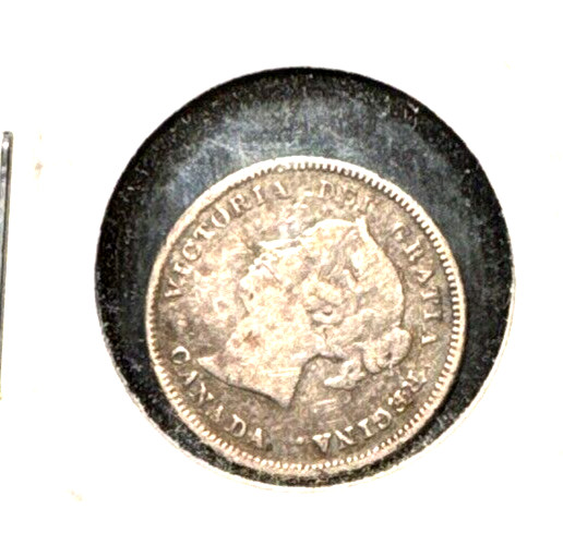 Canada 1886 small 6 silver 5 cent KM 2 VG (1)