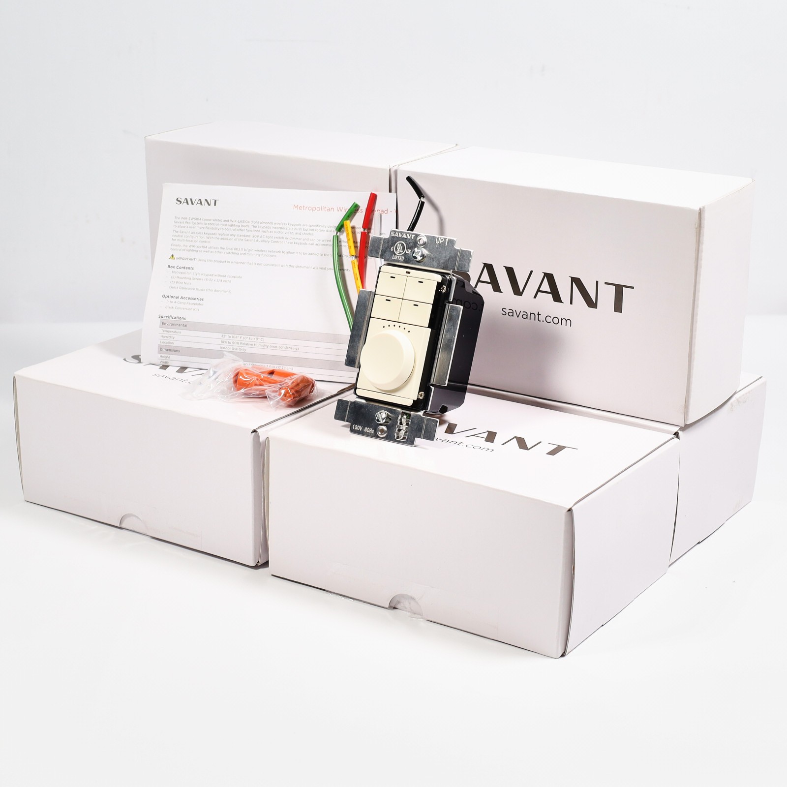 (Lot of 6) Savant WIK-LAS104-01 Metropolitan Keypads | New in Box