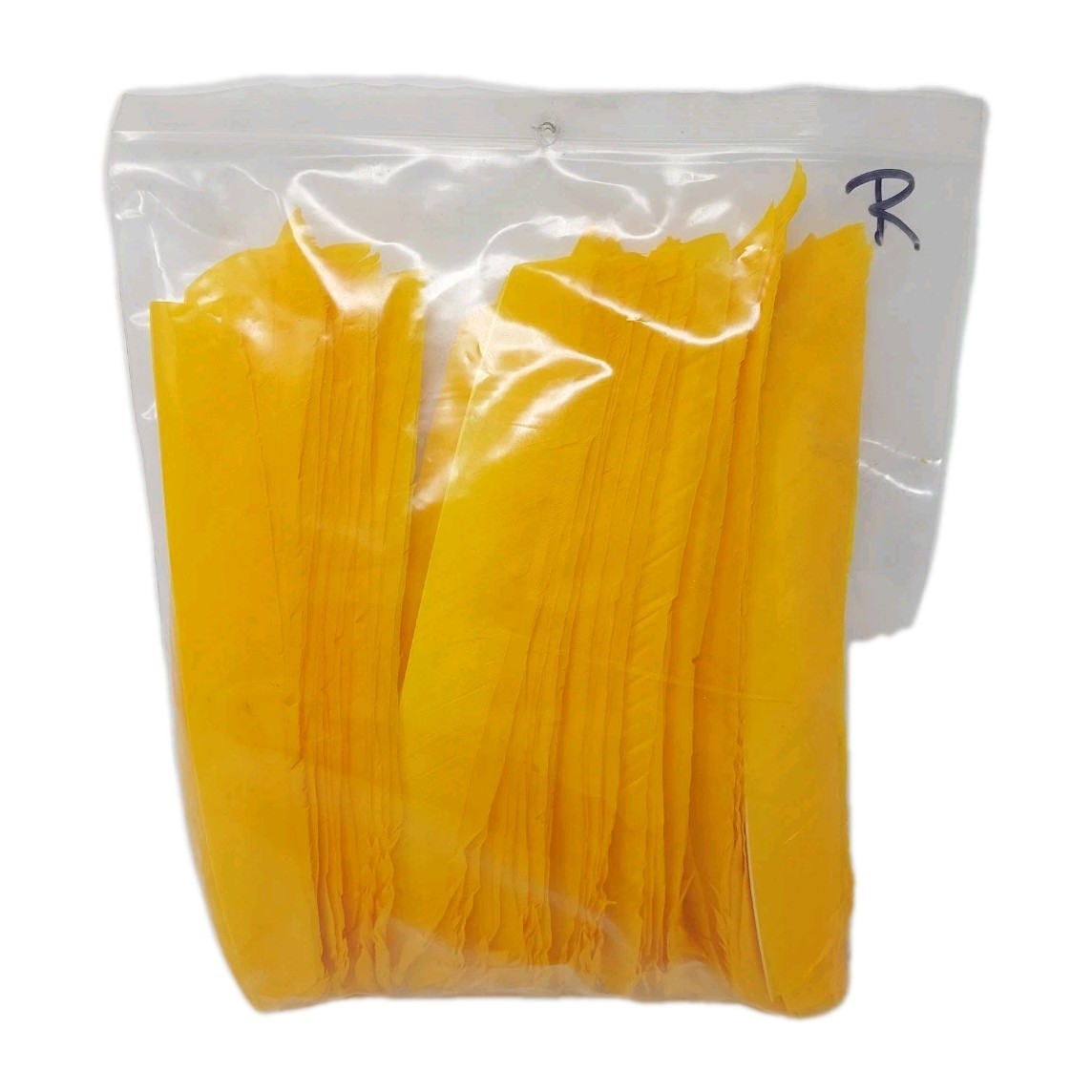 100 Pack Archery Arrow Feathers FULL LENGTH 10.5" Right Wing: Sun Yellow