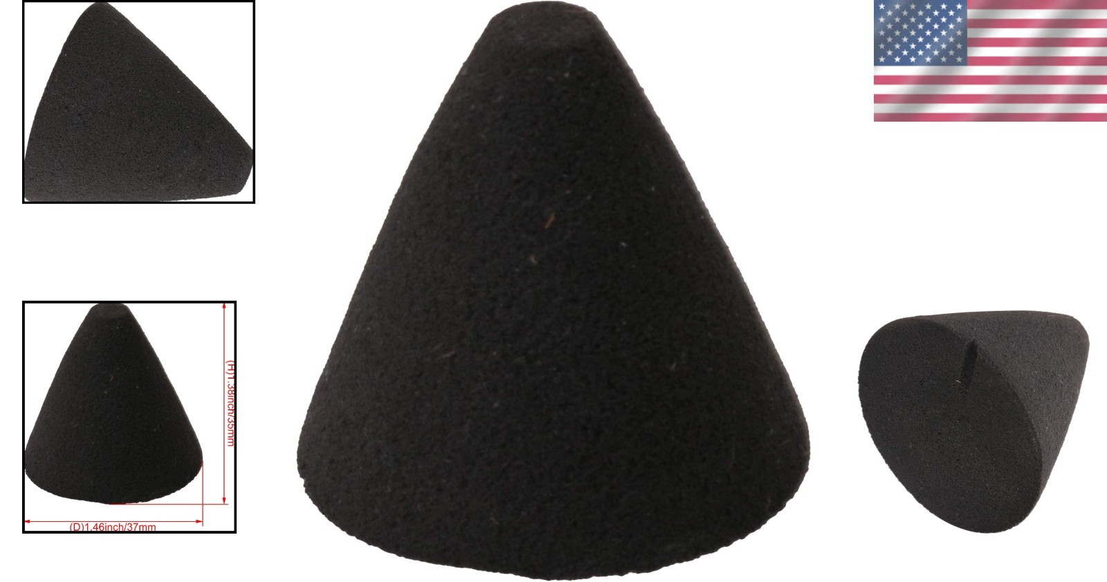 Black Foam Cone for Drum Piezo Trigger – Quick Installation, Perfect for PD-105