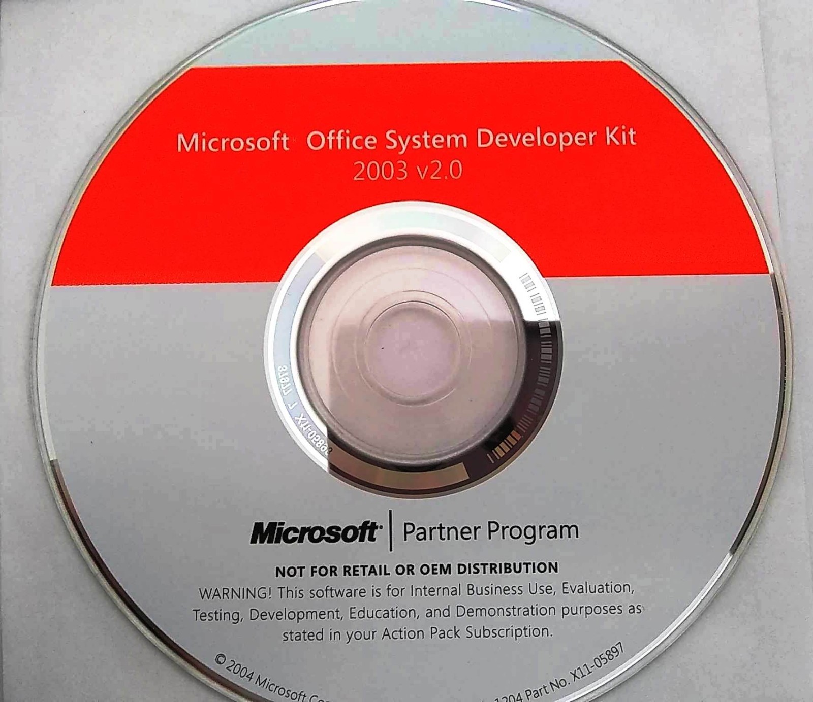 Microsoft Office System Developer Kit 2003 Version 2.0 w/ License