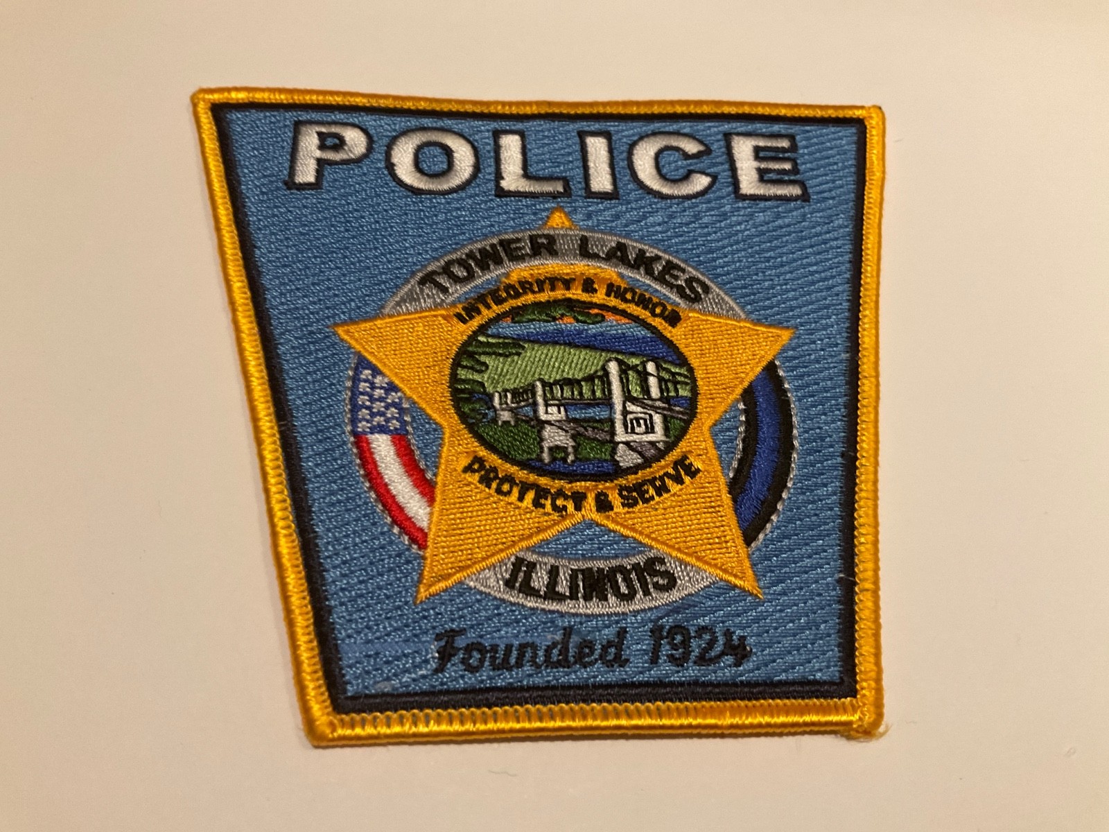 Colorful Tower Lakes Police State Illinois IL