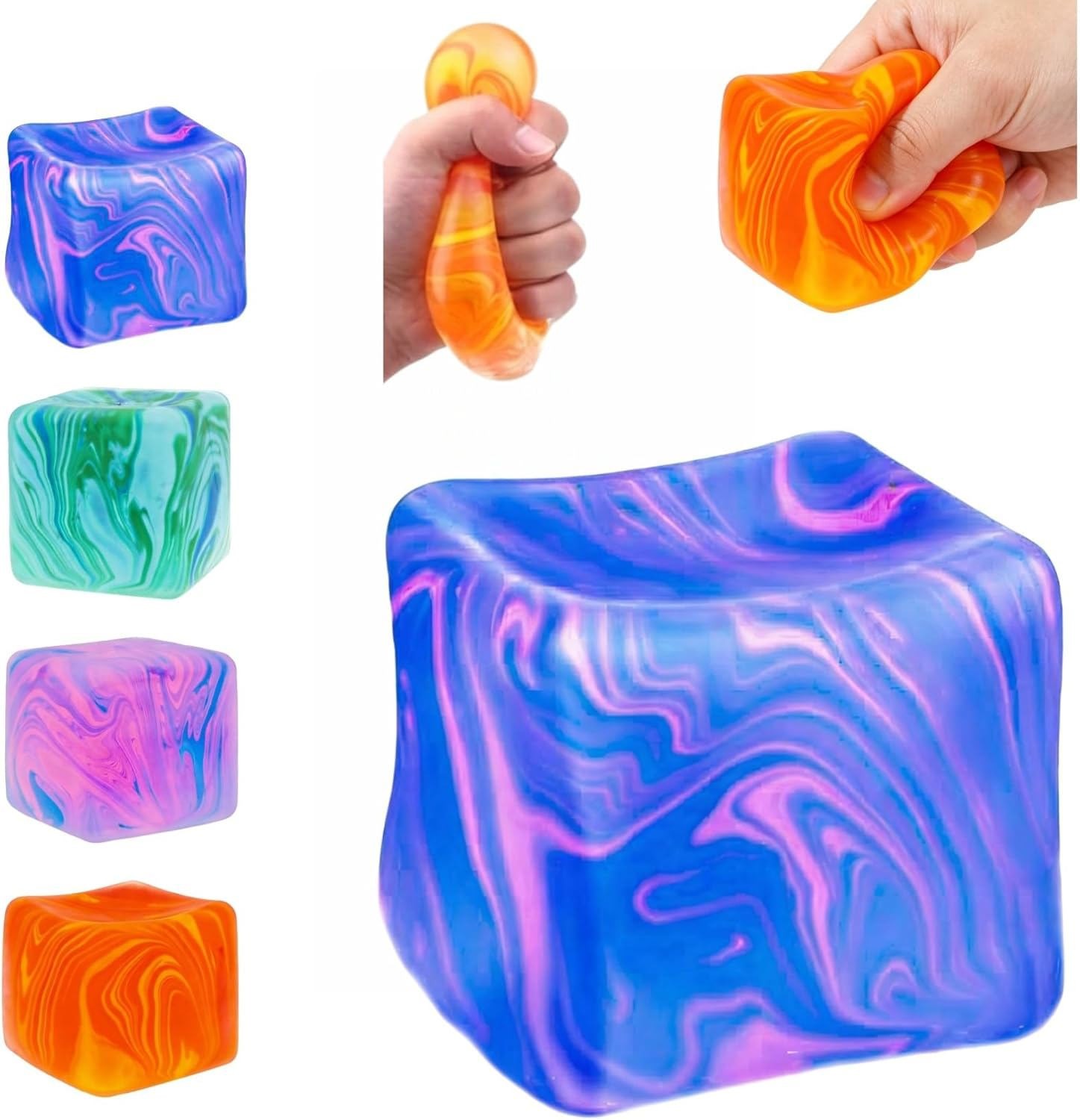 Squishies Stress Cube Toys Adults Stress Ball Squeeze Toys Fidget Sensory Toys