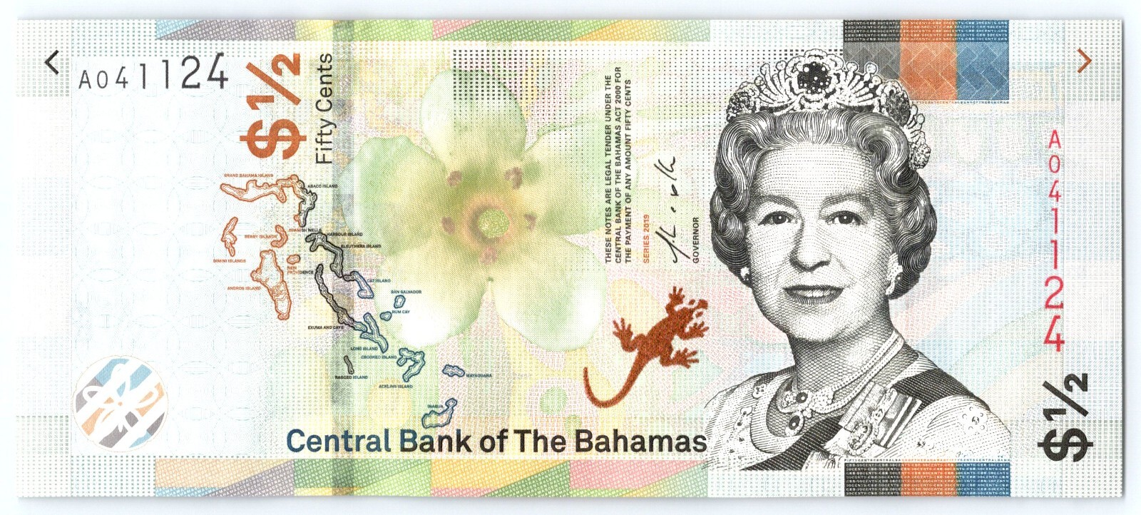 Bahamas - 1/2 Dollar (50 Cents) - 2000 - WPM# A041124