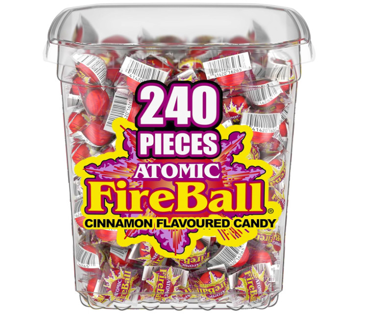 Wonka Atomic Fireball, Candy, Cinnamon Flavor, Individually Wrapped, 64.8oz (240