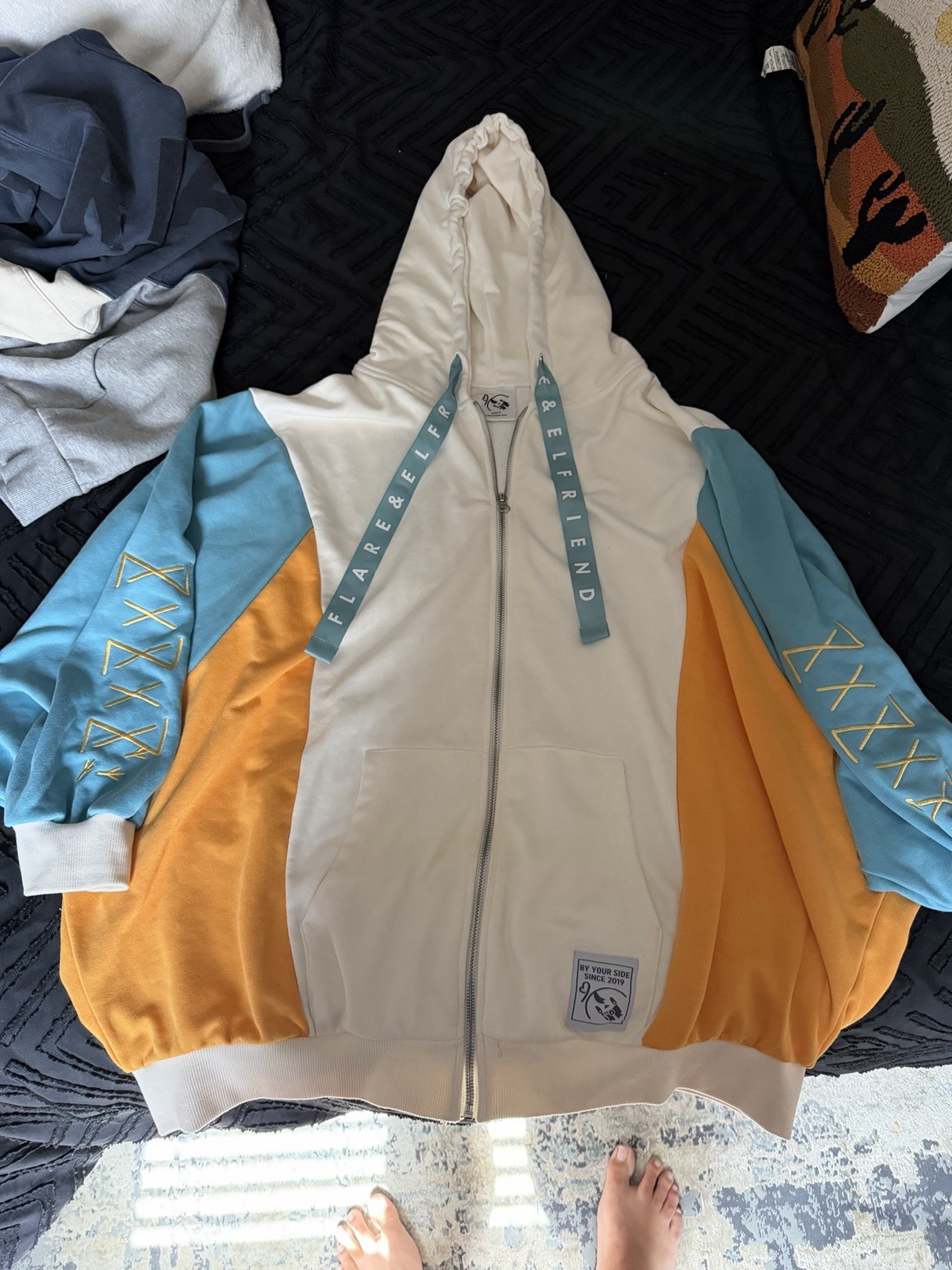 Official Hololive Shiranui Flare 3rd Anniversary Hoodie Zip Up Japanese Size F