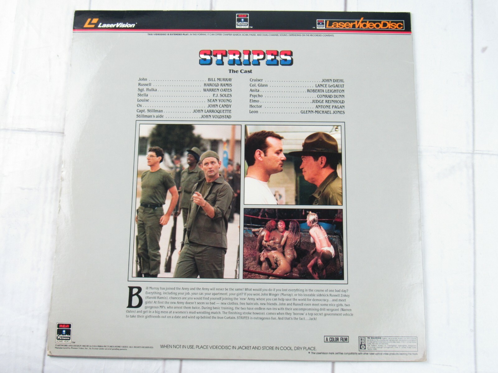 Stripes, Bill Murray, Extended Play Laser Disc R